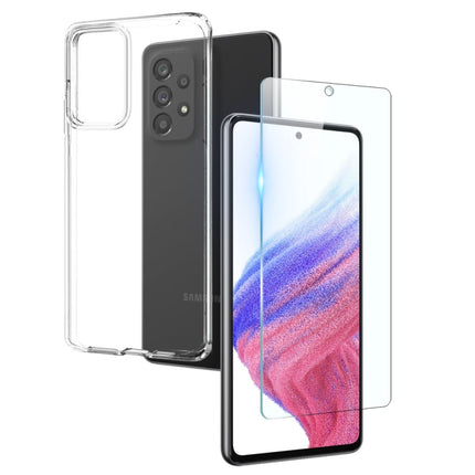 NORTHJO Transparent TPU Phone Case with Tempered Glass Film