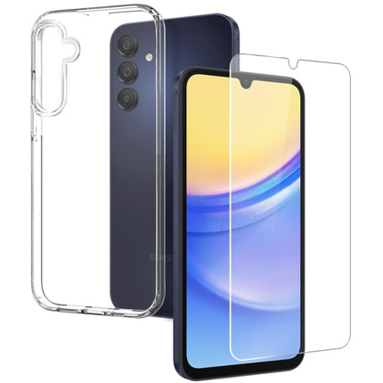 NORTHJO Transparent TPU Phone Case with Tempered Glass Film, For Galaxy A57 5G, For Galaxy A37 5G, For Galaxy A27 5G, For Galaxy S25 FE 5G, For Galaxy A17 5G / A17 4G, For Galaxy A07 5G / A07 4G, For Galaxy A26 5G, For Galaxy A36 5G                    ...
