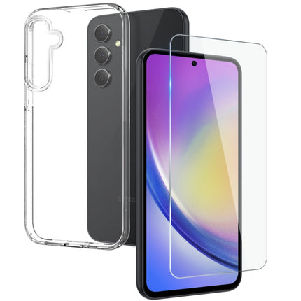 NORTHJO Transparent TPU Phone Case with Tempered Glass Film