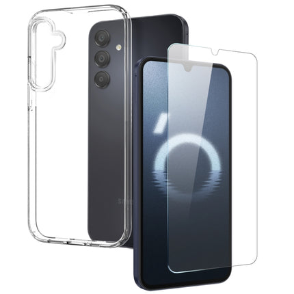 NORTHJO Transparent TPU Phone Case with Tempered Glass Film, For Galaxy A57 5G, For Galaxy A37 5G, For Galaxy A27 5G, For Galaxy S25 FE 5G, For Galaxy A17 5G / A17 4G, For Galaxy A07 5G / A07 4G, For Galaxy A26 5G, For Galaxy A36 5G                    ...