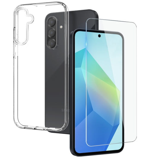 NORTHJO Transparent TPU Phone Case with Tempered Glass Film, For Samsung Galaxy A56 5G, For Samsung Galaxy A26 5G, For Samsung Galaxy A36 5G, For Samsung Galaxy A06 4G, For Samsung Galaxy S24 FE 5G, For Samsung Galaxy A55 5G, For Samsung Galaxy A35 5G�...