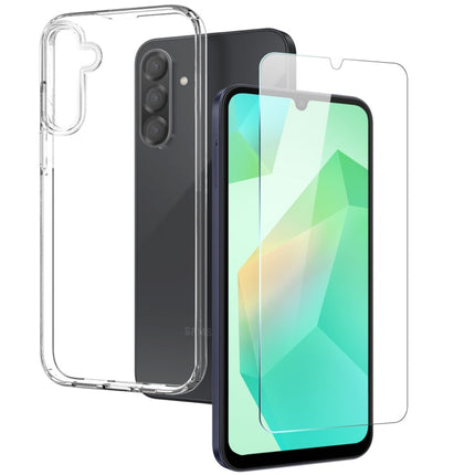 NORTHJO Transparent TPU Phone Case with Tempered Glass Film