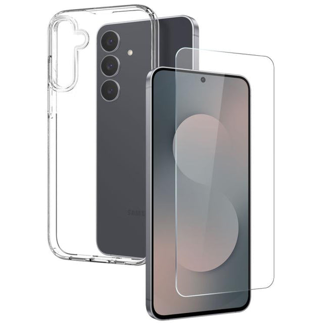 NORTHJO Transparent TPU Phone Case with Tempered Glass Film