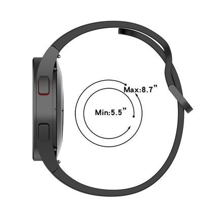 JUNSUNMAY Silicone Adjustable Strap + Full Coverage PMMA Screen Protector Kit, For Samsung Galaxy Watch5 Pro 45mm