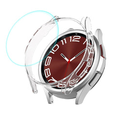ENKAY Hat-Prince Electroplated Hard PC Case + 0.2mm 9H Glass Screen Protector, For Samsung Galaxy Watch6 Classic 47mm, For Samsung Galaxy Watch6 44mm, For Samsung Galaxy Watch6 40mm