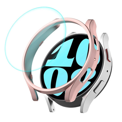 ENKAY Hat-Prince Electroplated Hard PC Case + 0.2mm 9H Glass Screen Protector, For Samsung Galaxy Watch6 Classic 47mm, For Samsung Galaxy Watch6 44mm, For Samsung Galaxy Watch6 40mm