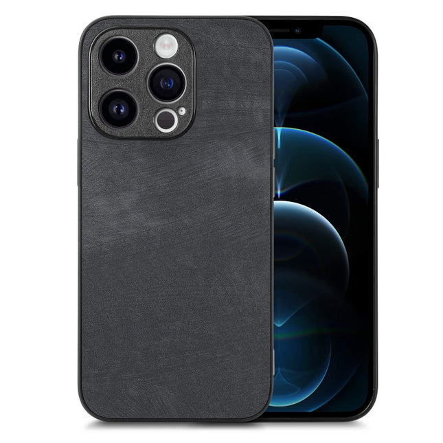 Vintage Leather PC Back Cover Phone Case, For iPhone 13, For iPhone 13 mini, For iPhone 12, For iPhone 12 Pro Max