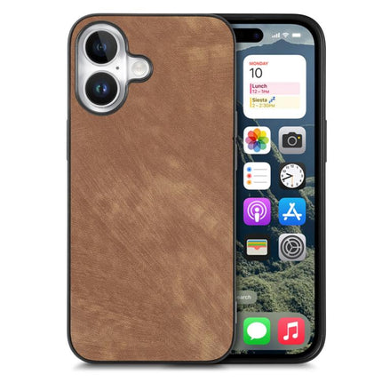 Vintage Leather PC Back Cover Phone Case, For iPhone 17e / 16e, For iPhone 17 Pro Max, For iPhone 17 Pro, For iPhone 17