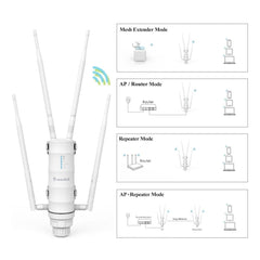 WAVLINK WN572HP3 AC1200 Dual Band Weatherproof Wireless Router Outdoor WiFi Extender, US Plug, EU Plug, UK Plug, AU Plug
