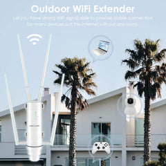 WAVLINK WN572HP3 AC1200 Dual Band Weatherproof Wireless Router Outdoor WiFi Extender, US Plug, EU Plug, UK Plug, AU Plug