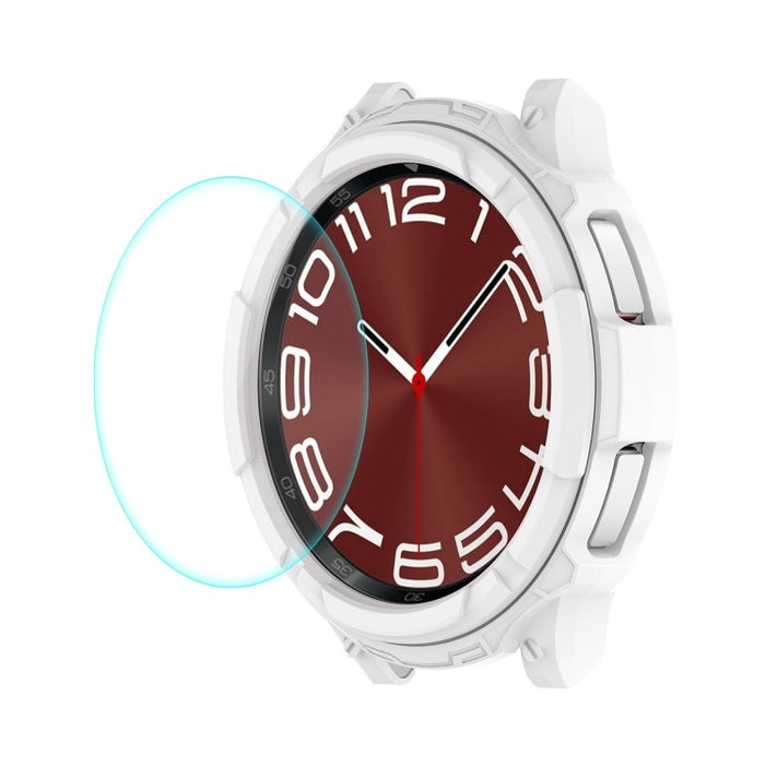 ENKAY Hat-Prince 2 in 1 TPU Armor Watch Case + 0.2mm 9H Tempered Glass Screen Protector, For Samsung Galaxy Watch6 Classic 47mm, For Samsung Galaxy Watch6 Classic 43mm