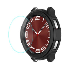 ENKAY Hat-Prince 2 in 1 TPU Armor Watch Case + 0.2mm 9H Tempered Glass Screen Protector, For Samsung Galaxy Watch6 Classic 47mm, For Samsung Galaxy Watch6 Classic 43mm