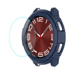 ENKAY Hat-Prince 2 in 1 TPU Armor Watch Case + 0.2mm 9H Tempered Glass Screen Protector, For Samsung Galaxy Watch6 Classic 47mm, For Samsung Galaxy Watch6 Classic 43mm