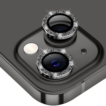 ENKAY Hat-Prince Glitter Rear Lens Aluminium Alloy Tempered Glass Film, For iPhone 15 Pro / 15 Pro Max, For iPhone 15 / 15 Plus