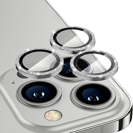 ENKAY Hat-Prince Glitter Rear Lens Aluminium Alloy Tempered Glass Film, For iPhone 15 Pro / 15 Pro Max, For iPhone 15 / 15 Plus