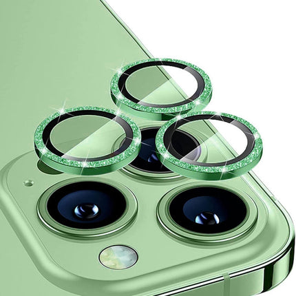 ENKAY Hat-Prince Glitter Rear Lens Aluminium Alloy Tempered Glass Film, For iPhone 15 Pro / 15 Pro Max, For iPhone 15 / 15 Plus