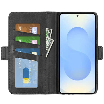 Dual-side Magnetic Buckle Horizontal Flip Leather Phone Case, For Galaxy S26+ 5G, For Galaxy S26 Edge 5G, For Galaxy S26 Ultra 5G, For Samsung Galaxy A57 5G