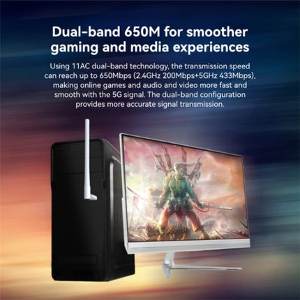 LB-LINK WDN650A For Decktop Computer Laptop Dual Band 650M Wireless USB Network Card