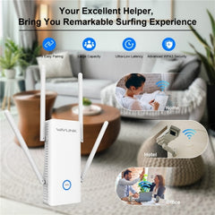 WAVLINK WN583AX1 Ethernet Port AX1800 WiFi6 1.8Gbps Dual Band WiFi Booster Wireless Router, EU Plug