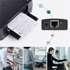 WAVLINK NU72P11 100Mbps Network Print Server USB 2.0 Network Printer Power Adapter, US Plug, UK Plug, EU Plug, AU Plug