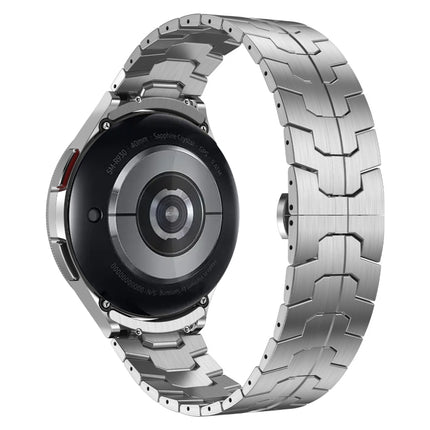 Lron Man Curved Connection Stainless Steel Watch Band, For Samsung Galaxy Watch6 Classic 43 / 47mm, For Samsung Galaxy Watch 6 40 / 44mm, For Samsung Galaxy Watch 5 40 / 44mm, For Samsung Galaxy Watch 5 Pro, For Samsung Galaxy Watch 4 40 / 44mm��������...