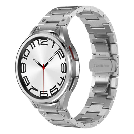 Dual Circle Curved Connection Stainless Steel Watch Band, For Samsung Galaxy Watch6 Classic 43 / 47mm, For Samsung Galaxy Watch 6 40 / 44mm, For Samsung Galaxy Watch 5 40 / 44mm, For Samsung Galaxy Watch 5 Pro, For Samsung Galaxy Watch 4 40 / 44mm�����...