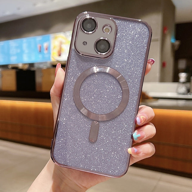 Glitter Electroplating MagSafe TPU Phone Case, For iPhone 15, For iPhone 14 Plus, For iPhone 14