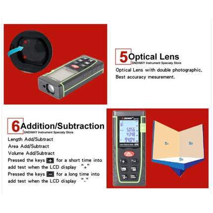 SNDWAY Range Finder Laser Handheld Range Finder SW-T60, SW-T60