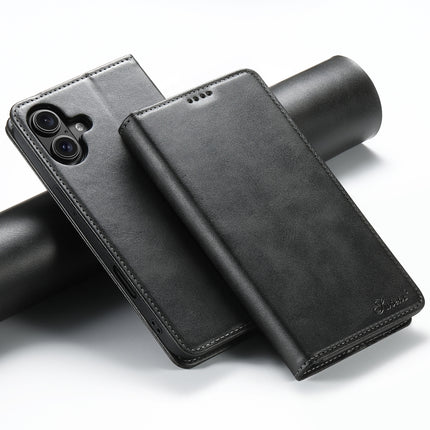 Suteni Calf Texture Horizontal Flip Leather Phone Case, For iPhone 16 Pro Max, For iPhone 16 Pro, For iPhone 16 Plus, For iPhone 16, For iPhone 15 Pro Max, For iPhone 15 Pro