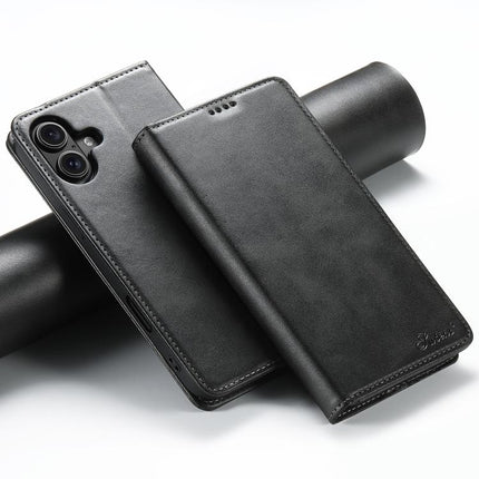 Suteni Calf Texture Horizontal Flip Leather Phone Case, For iPhone 18, For iPhone 18 Pro, For iPhone 18 Pro Max, For iPhone 17 Pro Max, For iPhone 17 Pro, For iPhone 17