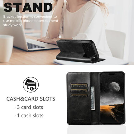 Suteni Calf Texture Horizontal Flip Leather Phone Case, For iPhone 18 Pro, For iPhone 18 Pro Max, For iPhone 17 Pro Max, For iPhone 17 Pro, For iPhone 17, For iPhone Air