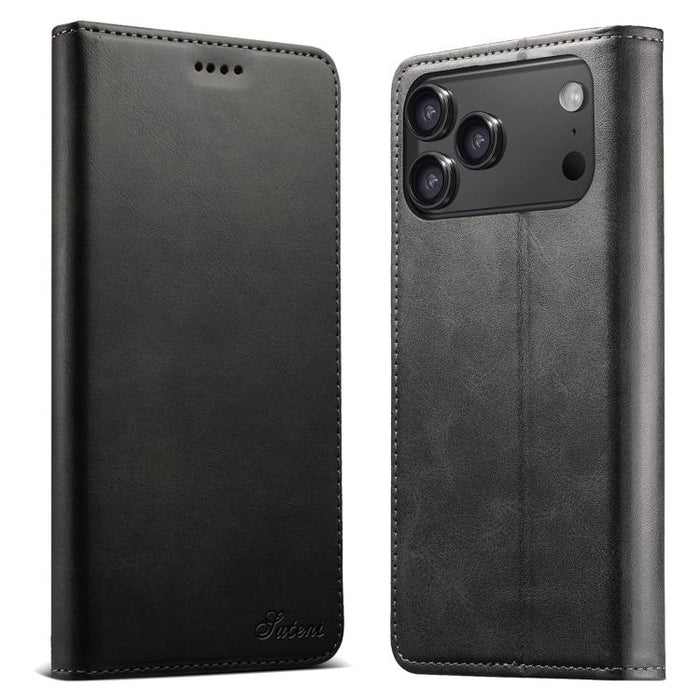Suteni Calf Texture Horizontal Flip Leather Phone Case, For iPhone 18 Pro, For iPhone 18 Pro Max, For iPhone 17 Pro Max, For iPhone 17 Pro, For iPhone 17, For iPhone Air