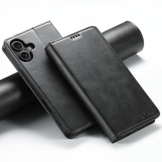 Suteni Calf Texture Horizontal Flip Leather Phone Case, For iPhone 18, For iPhone 18 Pro, For iPhone 18 Pro Max, For iPhone 17 Pro Max, For iPhone 17 Pro, For iPhone 17