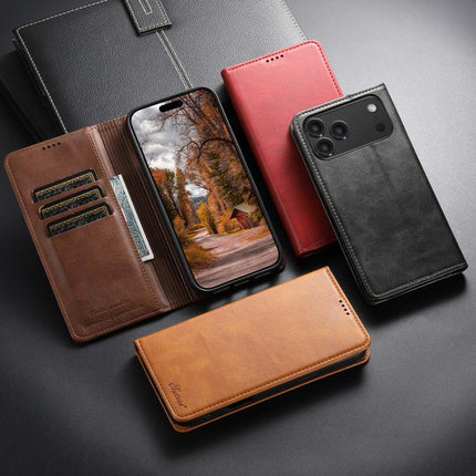 Suteni Calf Texture Horizontal Flip Leather Phone Case, For iPhone Air, For iPhone 16 Pro Max, For iPhone 16 Pro, For iPhone 16 Plus, For iPhone 16, For iPhone 15 Pro Max