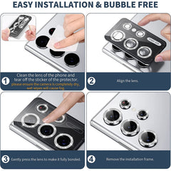 ENKAY Hat-Prince 9H Rear Camera Lens Glitter Aluminium Alloy Tempered Glass Film, For Samsung Galaxy S24 Ultra 5G, For Samsung Galaxy S24+ 5G, For Samsung Galaxy S24 5G