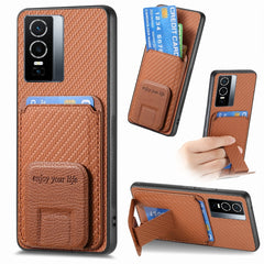 Carbon Fiber Card Bag Fold Stand Phone Case