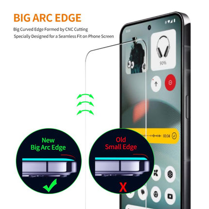ENKAY 9H Big Arc Edge High Aluminum-silicon Tempered Glass Film, For Nothing Phone 4a / 4a Pro, For Nothing Phone 3a Lite, For Nothing CMF Phone 2 Pro, For Nothing CMF Phone 1, For Nothing Phone 2a