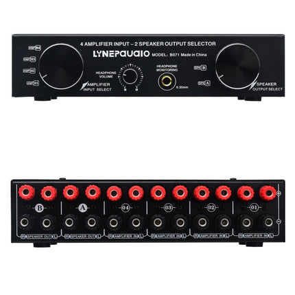 4 Input 2 Output or 2 In 4 Out Power Amplifier Speaker Selector Switcher, 4 Input 2 Output or 2 In 4 Out