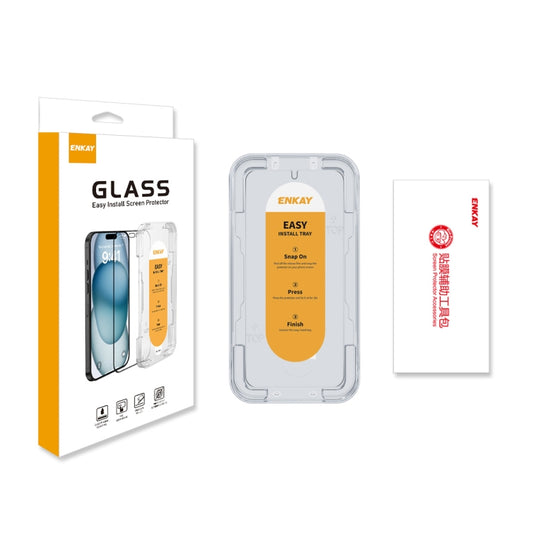 ENKAY Easy Install 0.18mm High Alumina Silicon Full Glass Film, Support Ultrasonic Unlock