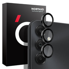 NORTHJO Camera LensCD Vein Metal Ring Tempered Glass Film, For Samsung Galaxy A55 5G, For Samsung Galaxy A35 5G, For Samsung Galaxy A05 4G, For Samsung Galaxy A05s 4G, For Samsung Galaxy A25 5G, For Samsung Galaxy A15 4G / 5G