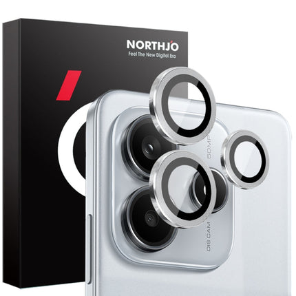 NORTHJO Camera LensCD Vein Metal Ring Tempered Glass Film