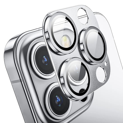 ENKAY Anti-reflection Camera Lens Aluminium Alloy Tempered Glass Film, For iPhone 16 Pro / 16 Pro Max