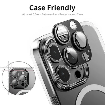 ENKAY Anti-reflection Camera Lens Aluminium Alloy Tempered Glass Film, For iPhone 16 Pro / 16 Pro Max