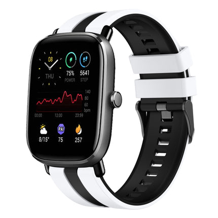 20mm Two-Color Sports Silicone Watch Band, For Amazfit GTS 4 Mini