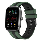 For Amazfit GTS 4 Mini / Olive Green+Black