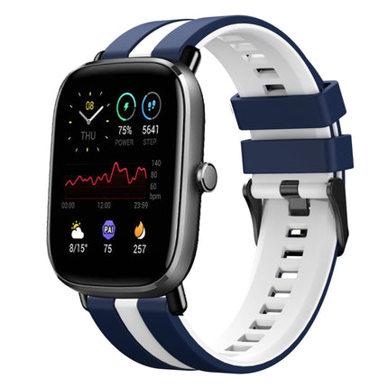 20mm Two-Color Sports Silicone Watch Band, For Amazfit GTS 4 Mini
