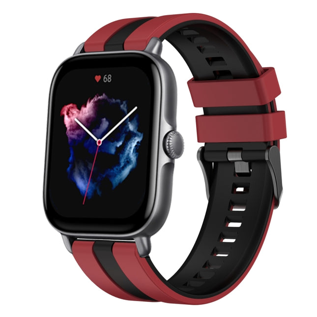 20mm Two-Color Sports Silicone Watch Band, For Amazfit GTS 3