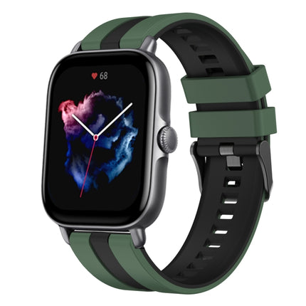 20mm Two-Color Sports Silicone Watch Band, For Amazfit GTS 3