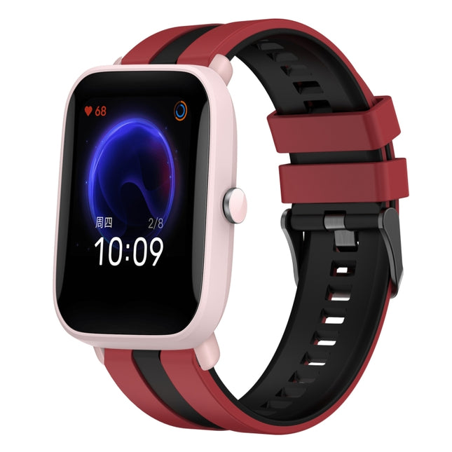 20mm Two-Color Sports Silicone Watch Band, For Amazfit Pop Pro