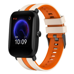 20mm Two-Color Sports Silicone Watch Band, For Amazfit Pop